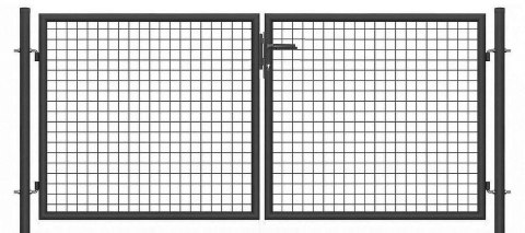 Brama ogrodowa SX 3,00 x 1,20 m - antracyt , zielona