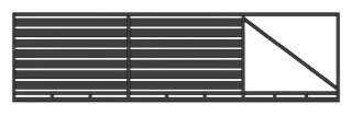 Brama przesuwna WALL 140 - 3,00 m - antracyt , brązowa , czarna , szara , zielona