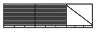 Brama przesuwna WALL 200 - 3,00 m - antracyt , brązowa , czarna , szara , zielona