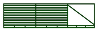 Brama przesuwna WALL 60 - 4,00 m - antracyt , brązowa , czarna , szara , zielona