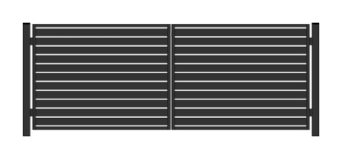 Brama typ WALL 100 - antracyt , brązowa , czarna , srebrna , zielona - 4,00 m