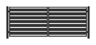 Brama typ WALL 140 - antracyt , brązowa , czarna , srebrna , zielona - 4,00 m