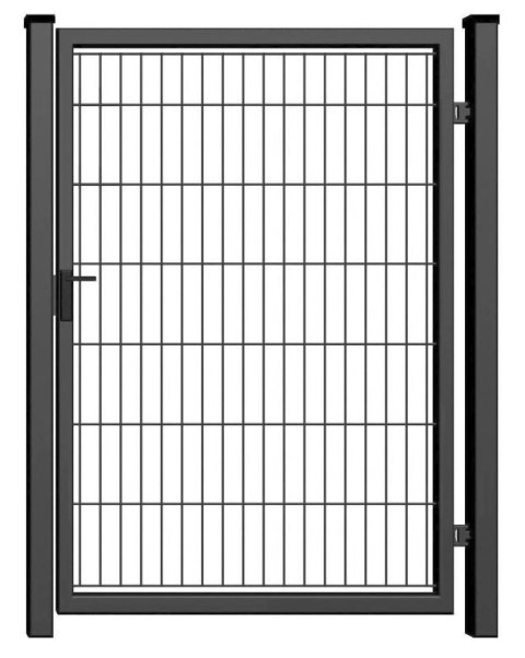 Pedestrian Gate Filled with 2D Fence Panel – Galvanized & Powder-Coated