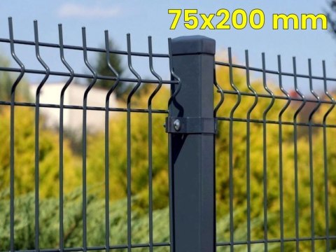 Powder-Coated Garden Fence Panel – 250cm x 123cm x 3mm | Mesh Size: 75x200mm