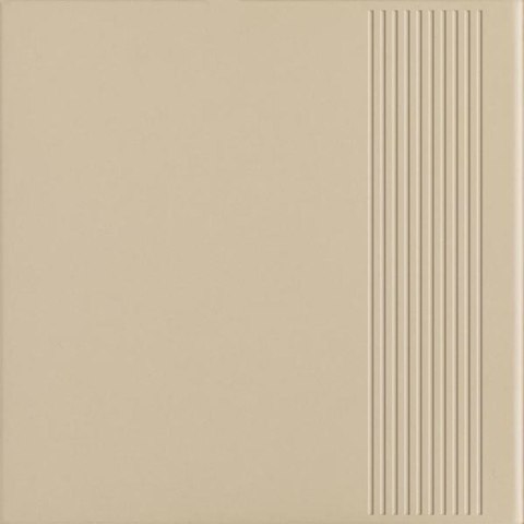 BAZO BEIGE STOPNICA PROSTA GRES MONOKOLOR MAT. 30X30