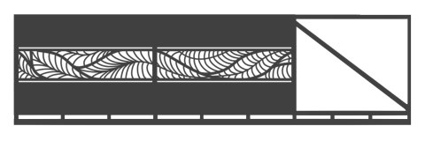 Brama przesuwna typ WALL - 4,00 x 1,20 m