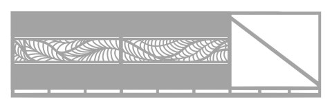 Brama przesuwna typ WALL - 4,00 x 1,70 m