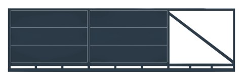 Brama przesuwna typ WALL SOLID - 4,00 x 1,50 m