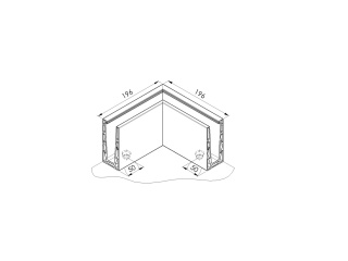 Easy Glass Channel Corner Profile 90 IN Eco