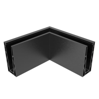 Easy Glass Channel Corner Profile 90 IN Eco Black