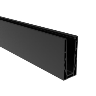 Easy Glass Smart Channel (Top Fix) Eco Black 2500mm