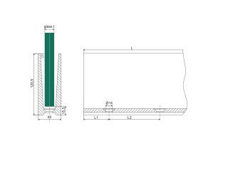 Easy Glass Smart Channel (Top Fix) Solid 2500mm