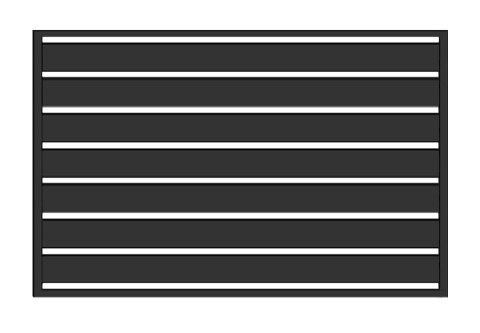 Przęsło WALL 200 - 2,50 m x 1,25 m antracyt , brązowe , czarne , szare , zielone