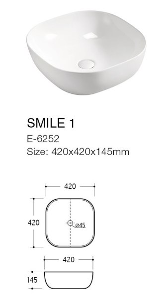 Zestaw meblowy 120cm z blatem i 2 umywalkami nablatowymi Smile