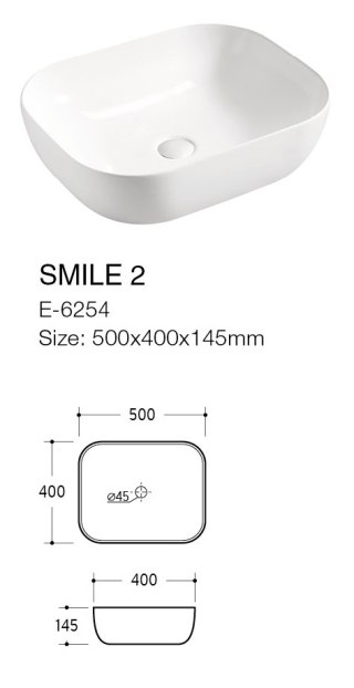 Zestaw meblowy 160cm z blatem i 2 umywalkami nablatowymi Smile