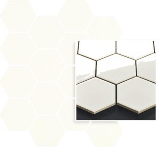 UNIWERSALNA MOZAIKA PRASOWANA BIANCO PARADYZ HEXAGON 22X25,5