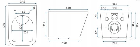 WC - RAUL RIMLESS DUROPLAST/SLIM/ZM