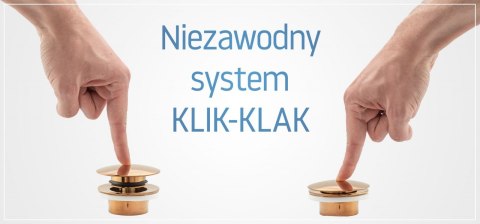 KOREK KLIK-KLAK UNIWERSALNY BIAŁY