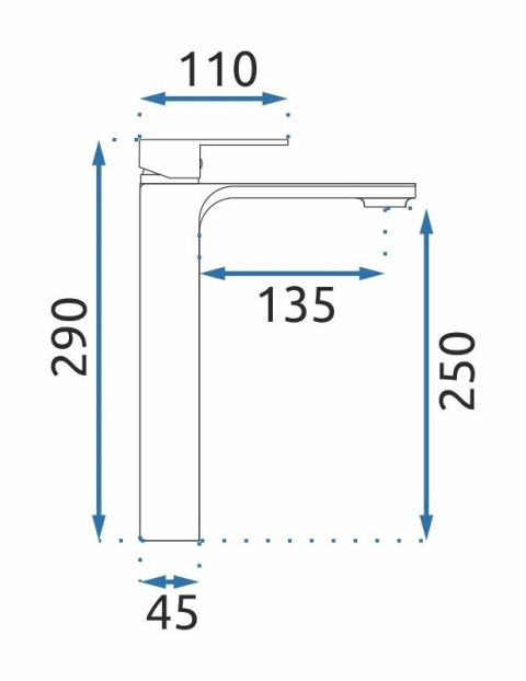 BATERIA UMYWALKOWA MY1802-21C URBAN CHROM WYSOKA