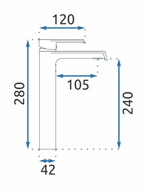 BATERIA UMYWALKOWA MY2061-21B HASS CZARNA WYSOKA