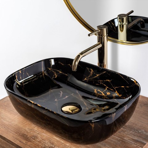 UMYWALKA BELINDA BLACK MARBLE SHINY - NABLATOWA