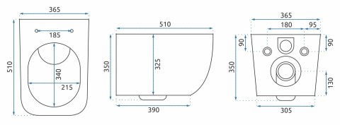 WC - MARTIN RIMLESS DUROPLAST/SLIM/ZM