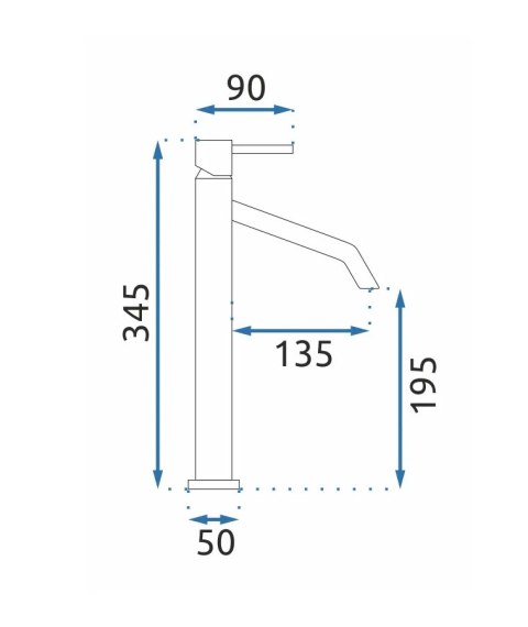 BATERIA UMYWALKOWA JS-B253-1B LEVEL CZARNA WYSOKA