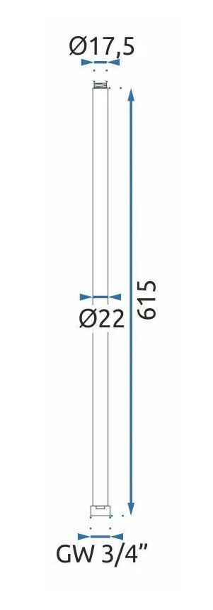 PRZEDŁUŻKA 60cm DO ZESTAWU CHROM