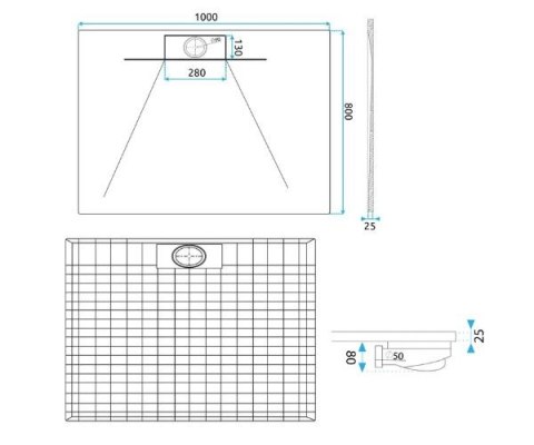 BRODZIK BAZALT LONG BLACK 80x120