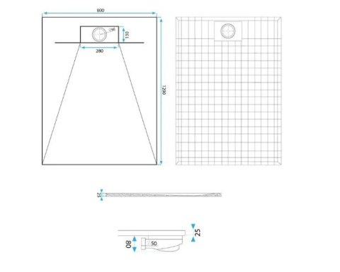 BRODZIK BAZALT WHITE 80x100