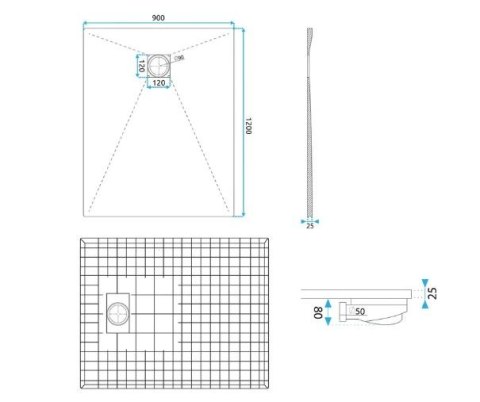 BRODZIK MAGNUM WHITE 80x100