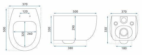 WC - LARS RIMLESS DUROPLAST/FLAT/ZM