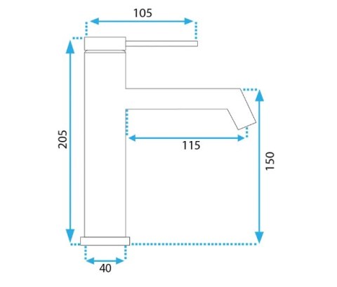 BATERIA UMYWALKOWA JS-B310B FOSS CZARNA NISKA