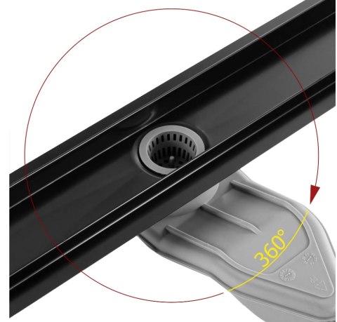 Linear Drain REA Neox Superflow Black 80