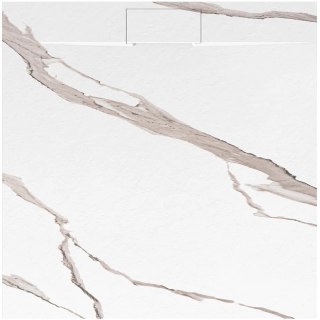 BRODZIK BAZALT CARRARA WHITE 90x90