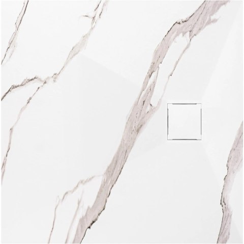 BRODZIK MAGNUM CARRARA WHITE 90x90