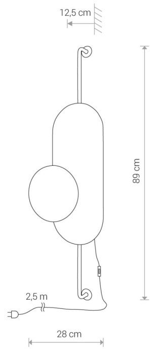 Kinkiety z włącznikiem - WHEEL LUX