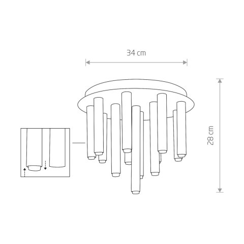 Lampy przysufitowe - STALACTITE