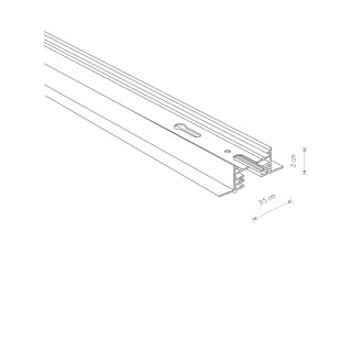 Podtynkowe - PROFILE RECESSED TRACK 1 METER