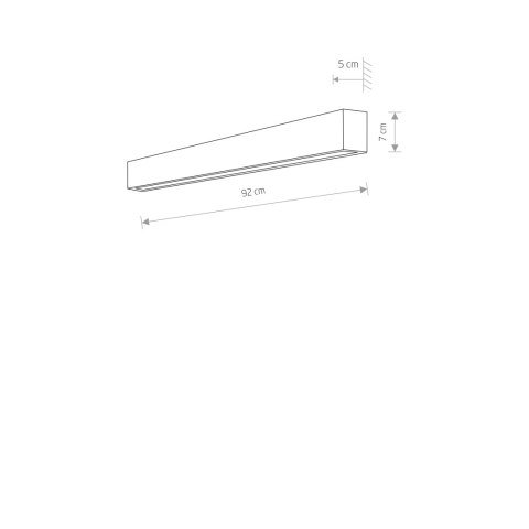 Kinkiety - STRAIGHT WALL LED M