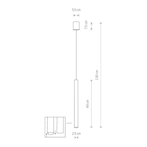 Lampy wiszące - LASER 490