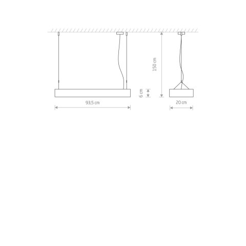 Lampy wiszące - SOFT LED 90X20