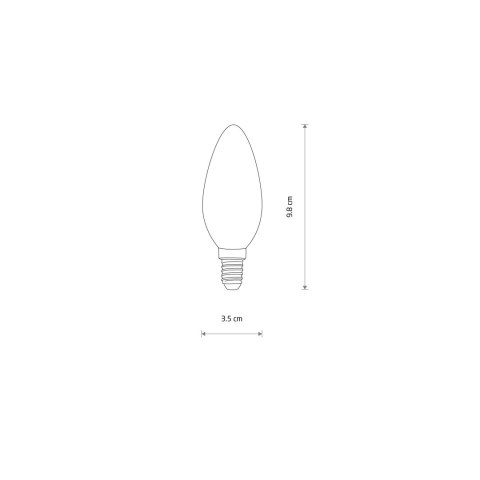 E14 - BULB LED E14, C35, 6W