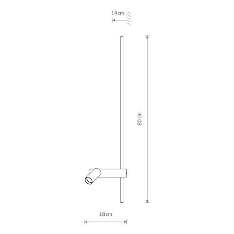 Kinkiety regulowane z włącznikiem - EASY LED RIGHT