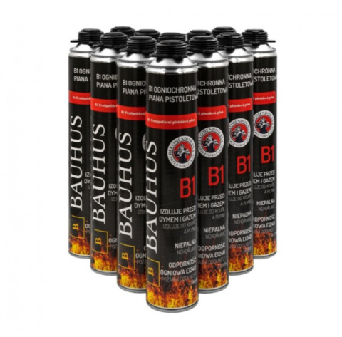 Set: 12x Bauhus B1 Fire-Resistant Foam