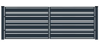 Brama typ WALL MIX 140/60/20 - 4,00 x 1,25 m