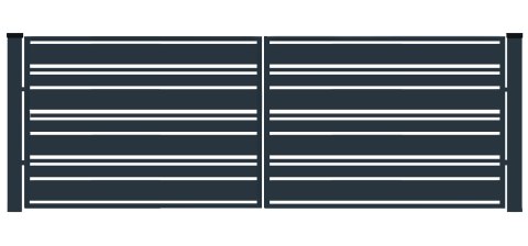 Brama typ WALL MIX 140/60/20 - 4,00 x 1,25 m Brama typ WALL MIX 140/60/20 - 4,00 x 1,25 m