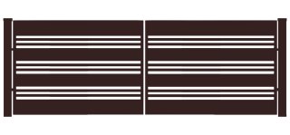 Brama typ WALL MIX 200/40 - 4,00 x 1,50 m