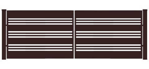 Brama typ WALL MIX 200/40 - 4,00 x 1,50 m Brama typ WALL MIX 200/40 - 4,00 x 1,50 m