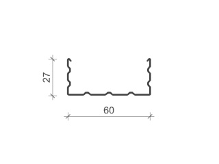 Ceiling Channel Profile CD 60mm , Length: 3000mm - 0.50 Gauge